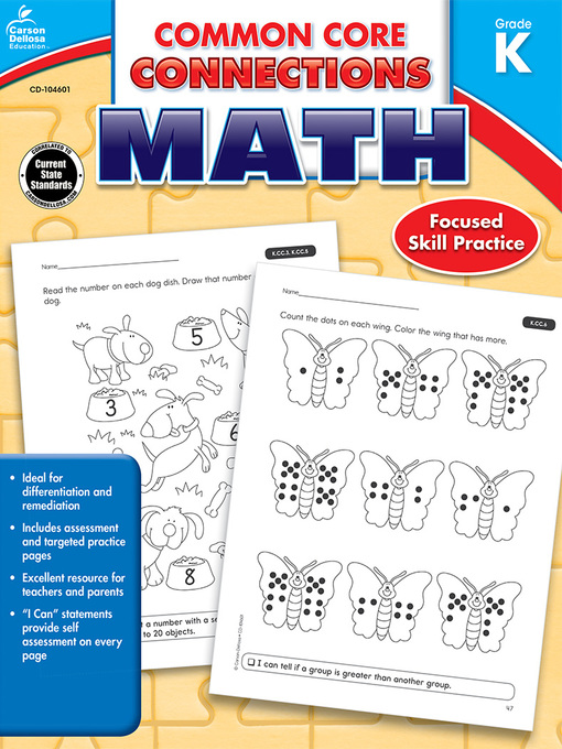 Title details for Common Core Connections Math, Grade K by Carson Dellosa Education - Available